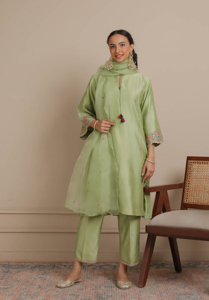 Green kurta with Pants