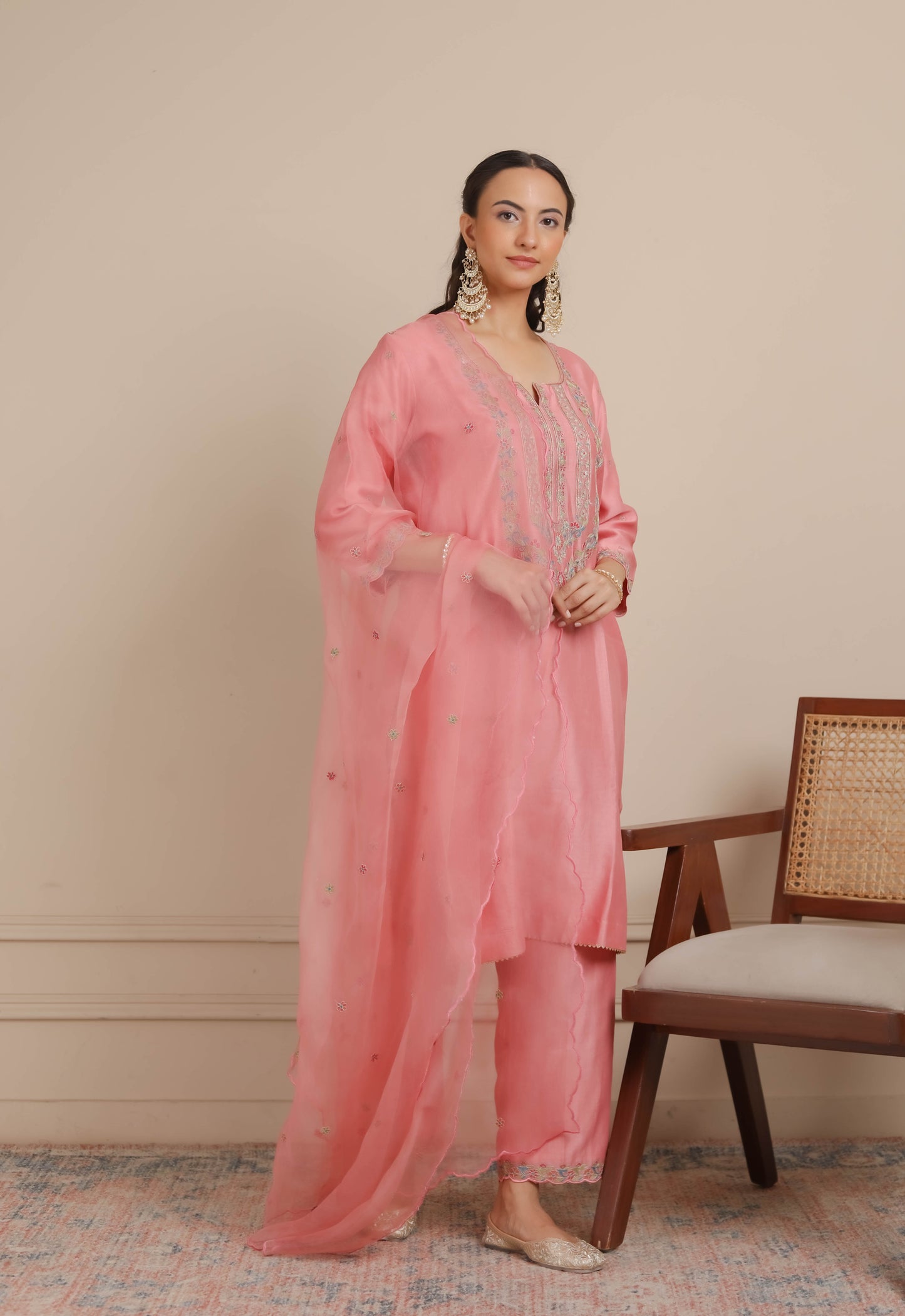 Pink kurta with Pant Set