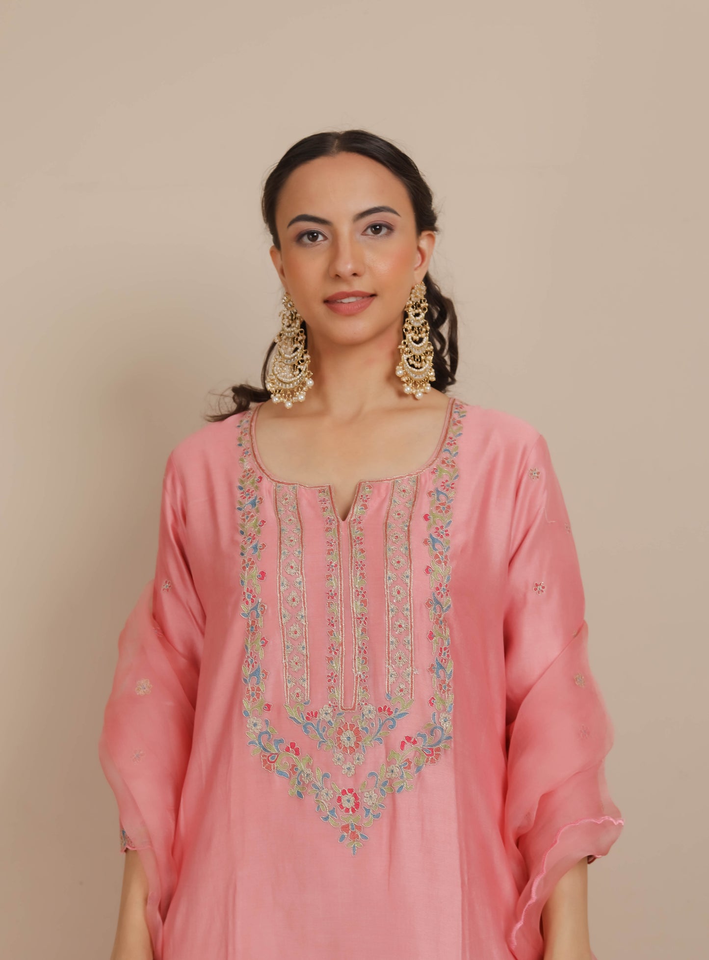 Pink kurta with Pant Set