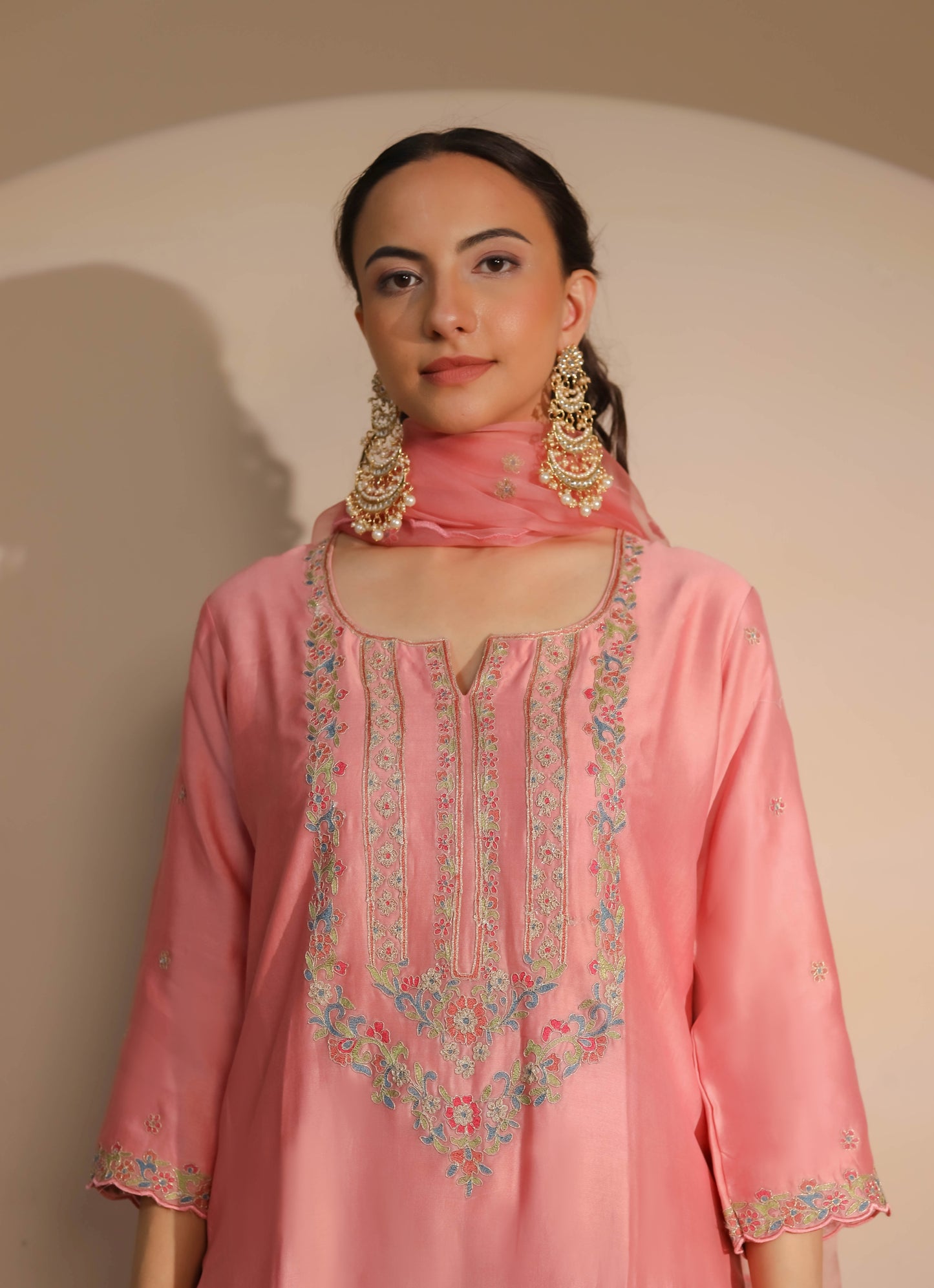 Pink kurta with Pant Set