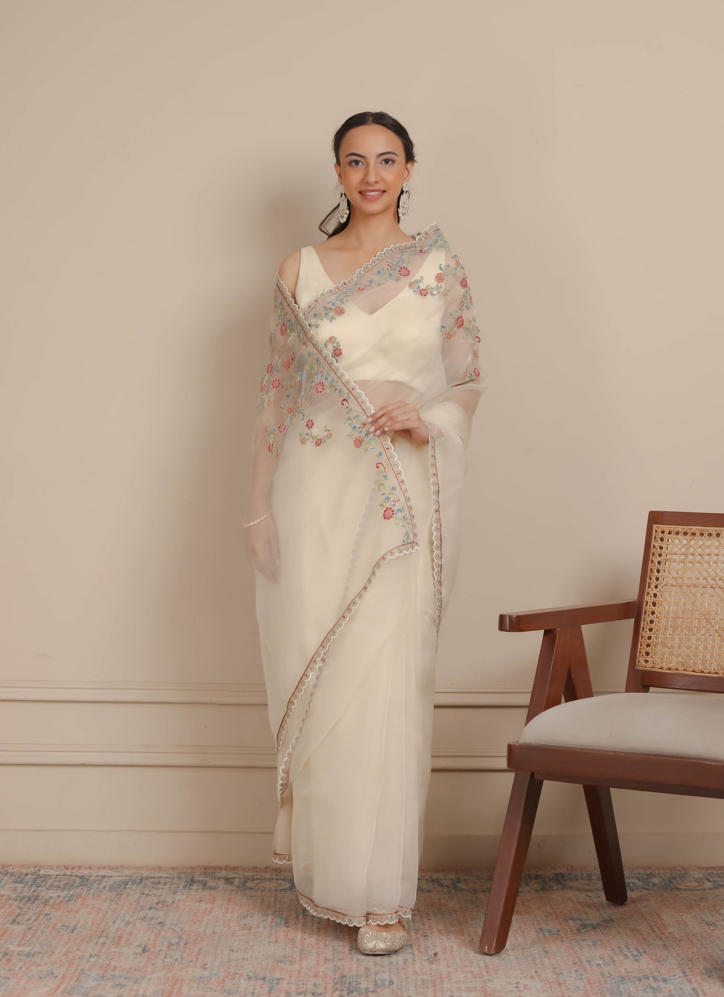 Ivory Saree