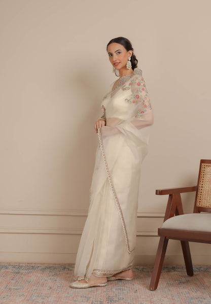 Ivory Saree