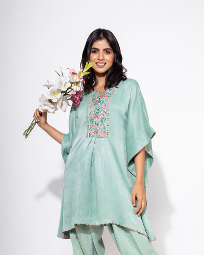 Blue Kaftan & Salwar Set