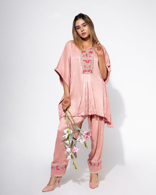 Pink Kaftan & Salwar Set