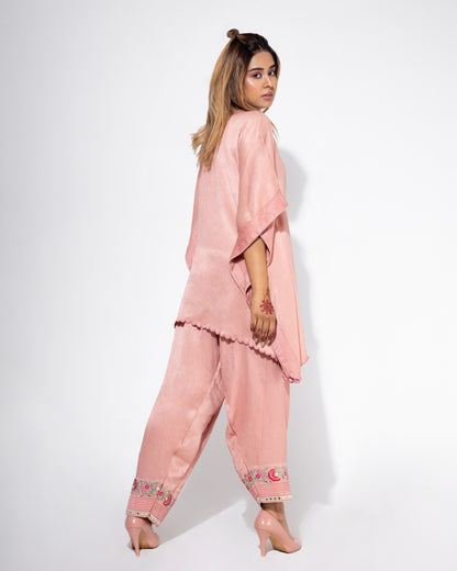 Pink Kaftan & Salwar Set