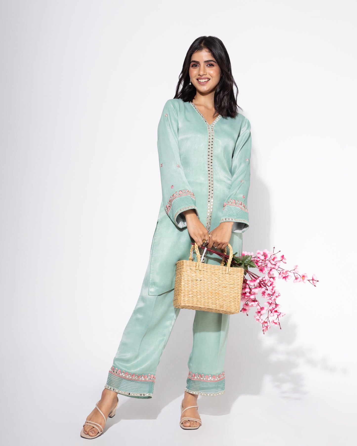 Blue Short Kurta & Pant Set