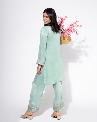 Blue Short Kurta & Pant Set